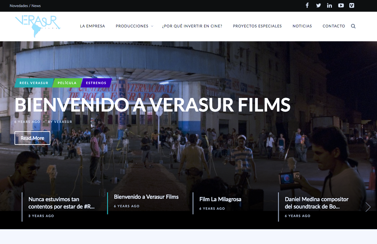Página web Verasur Films