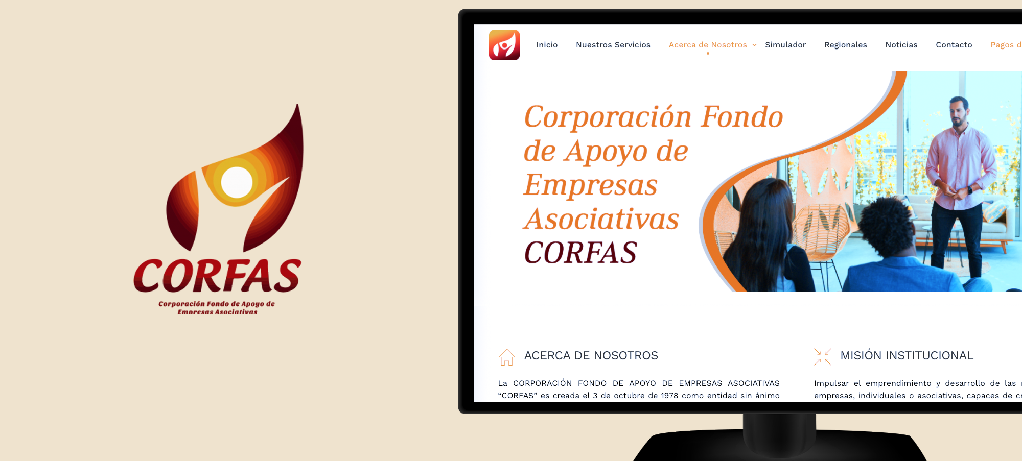 Página web CORFAS