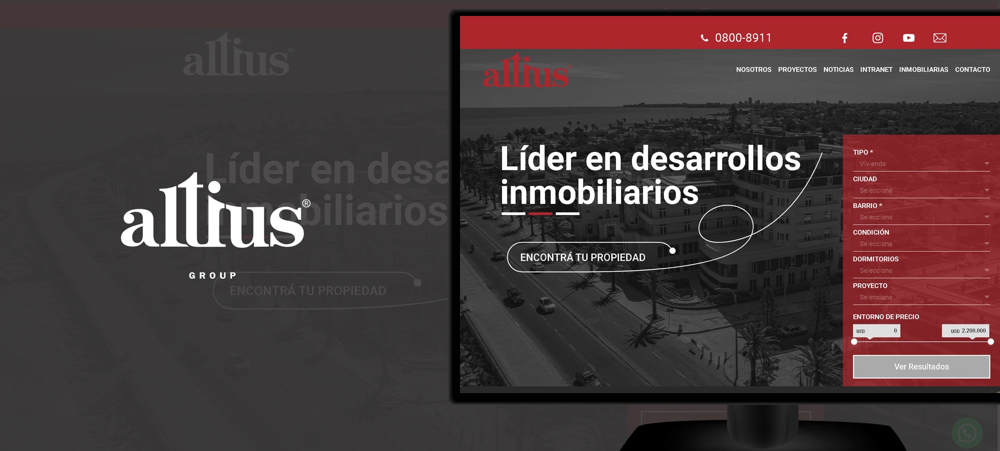 Página web Altius Group