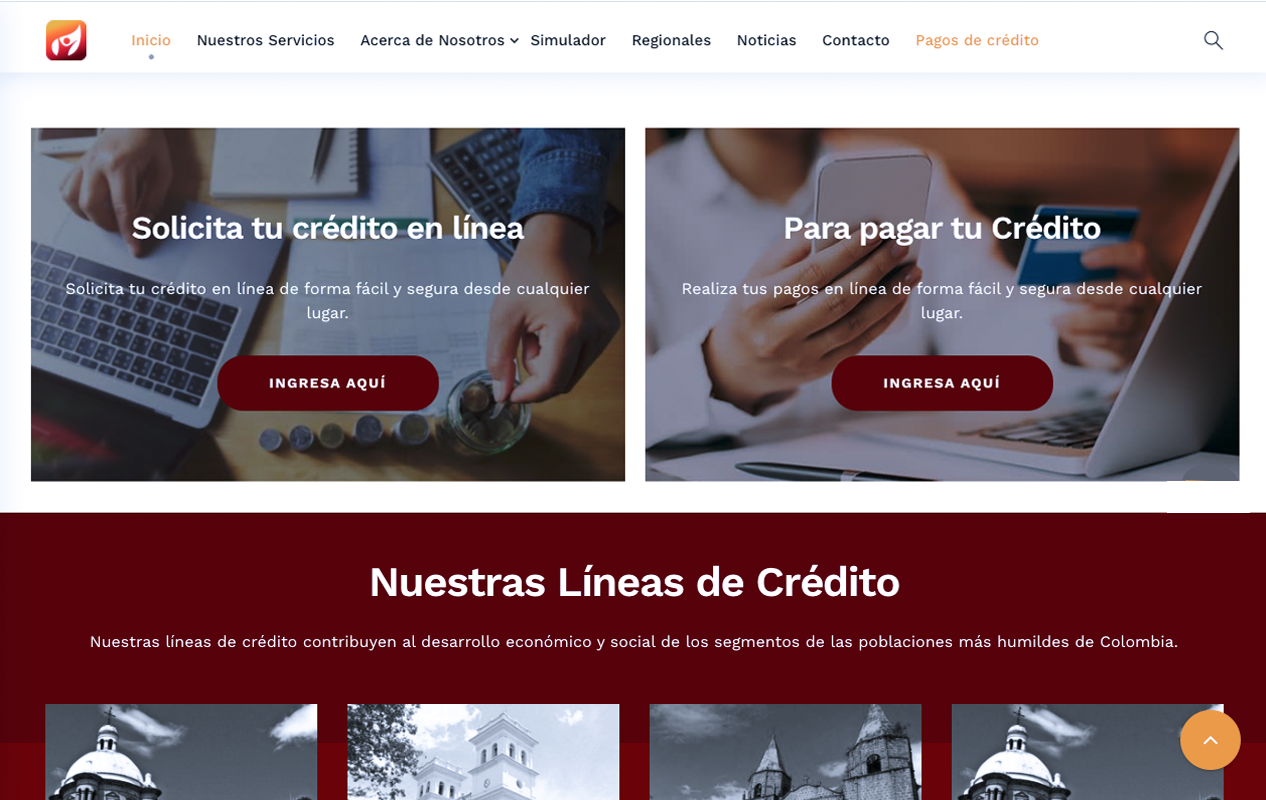 Página web CORFAS