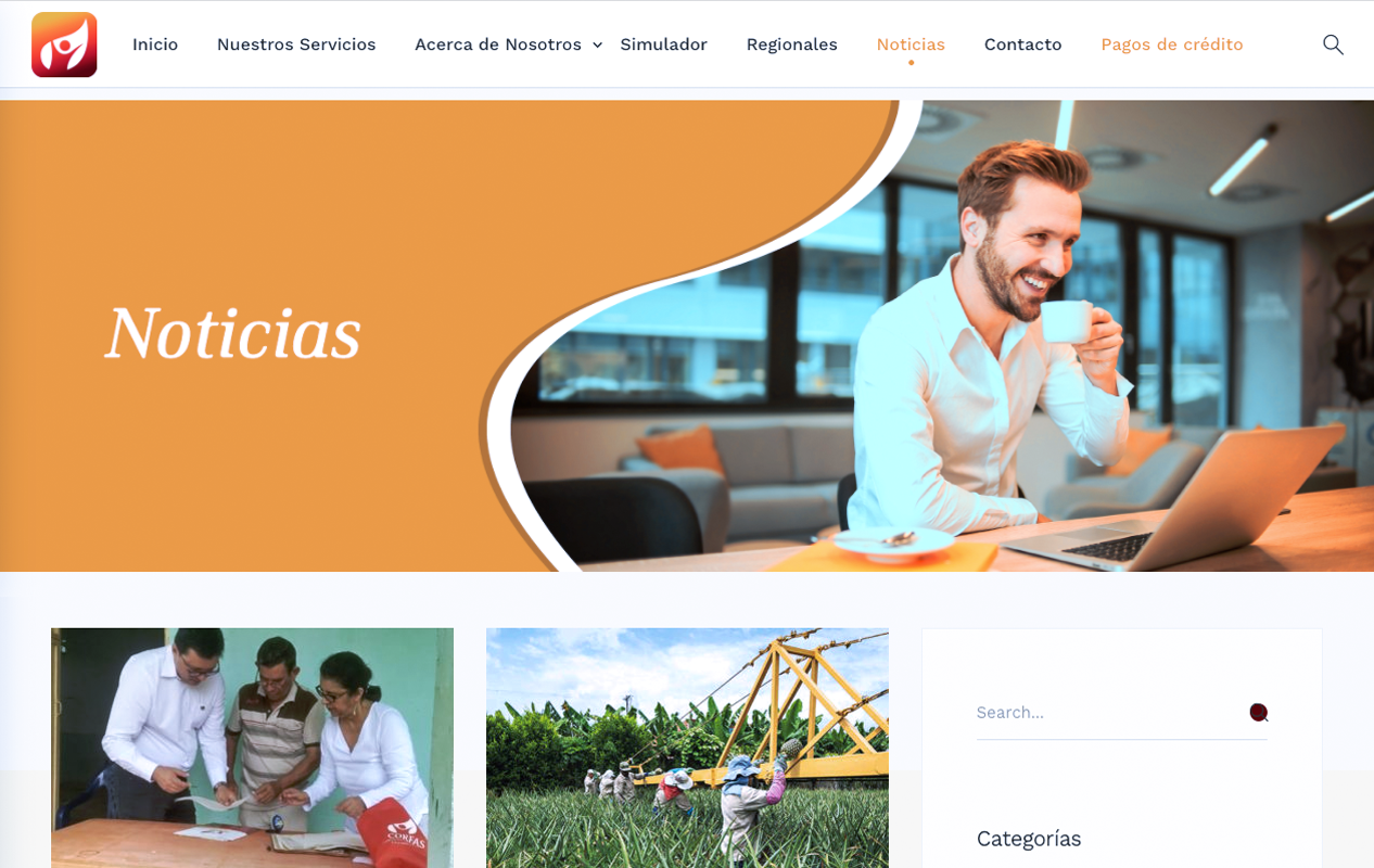 Página web CORFAS