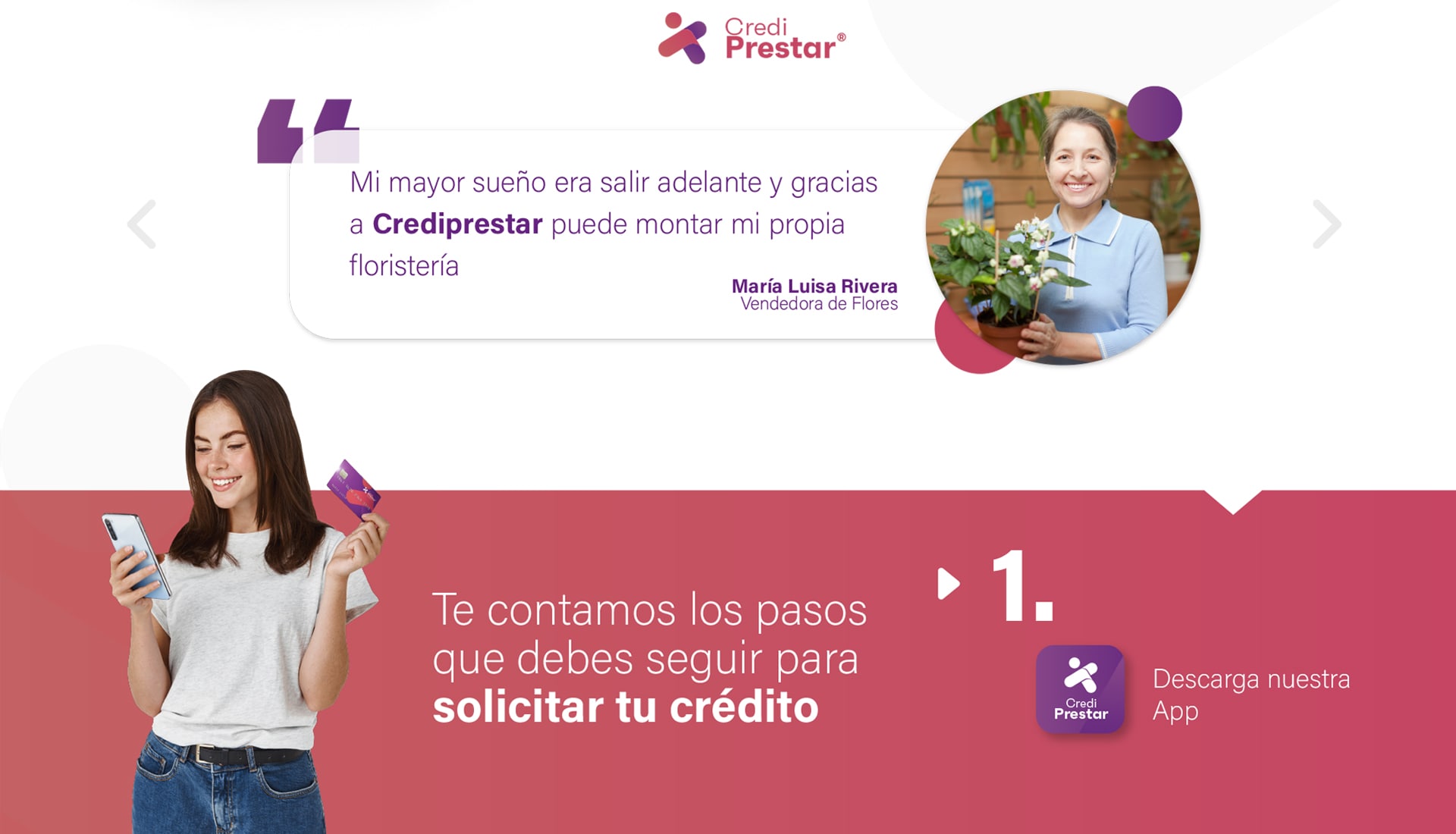 Landing Page Crediprestar